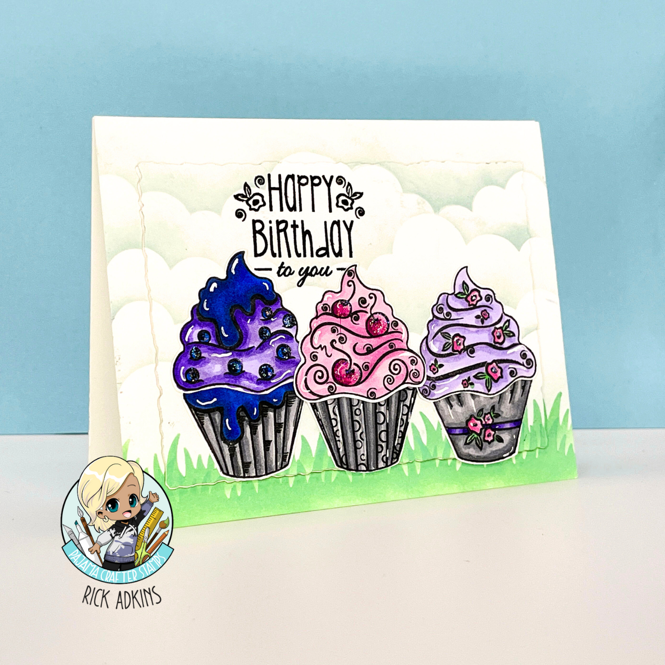 Eclipse Cupcake Birthday Card