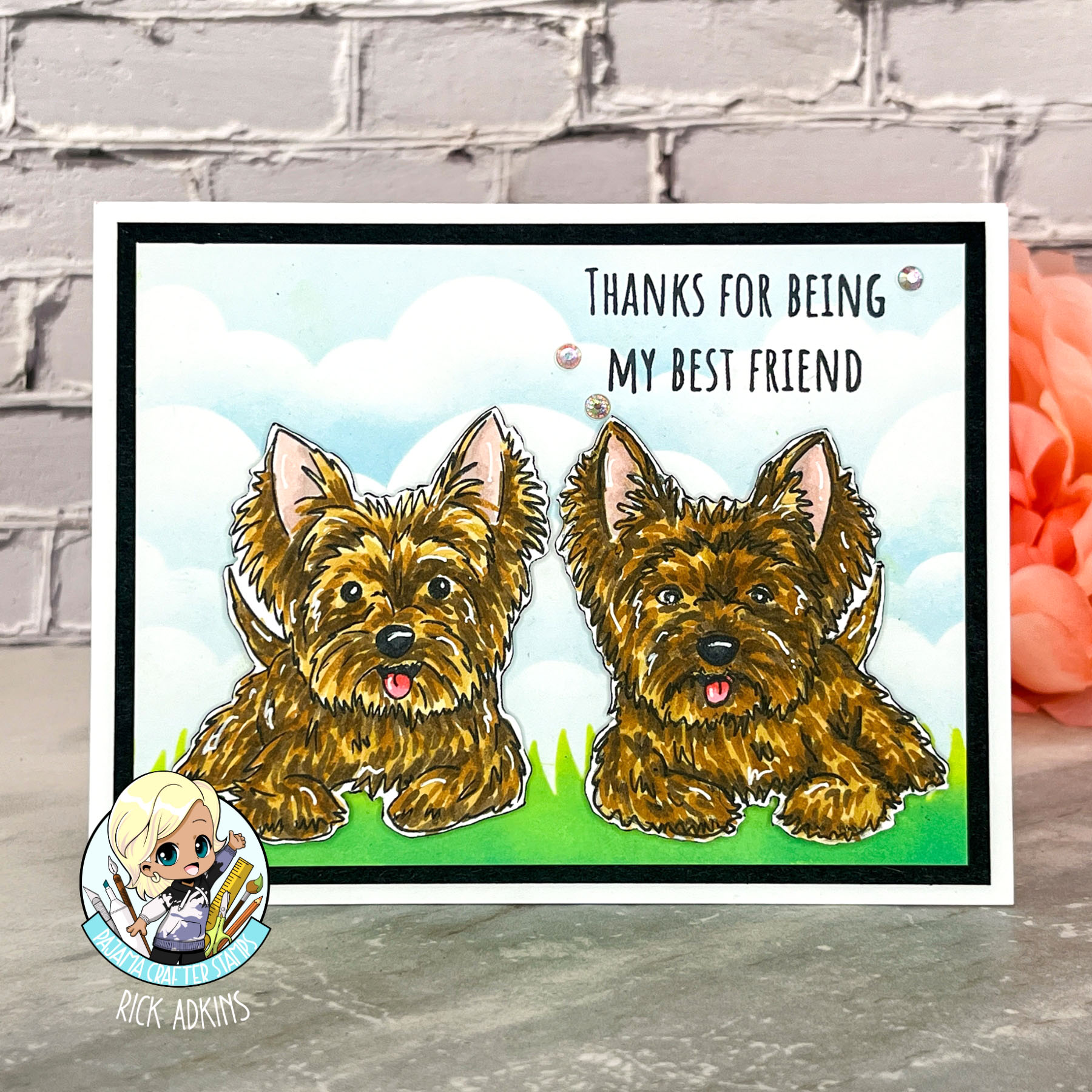 Mirror Stamping 101: With the My Best Friend Stamp Set from Pajama Crafter Stamps