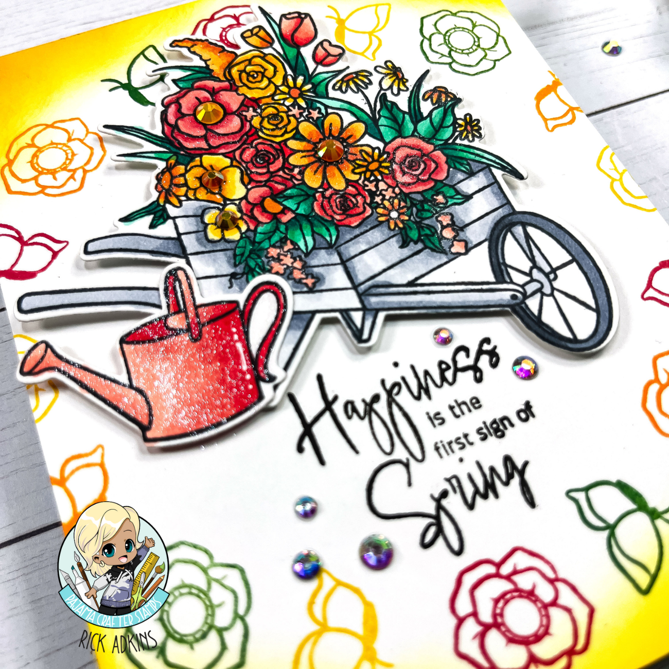 Get Creative: In Full Bloom Bundle Circle Wreath Card Tutorial