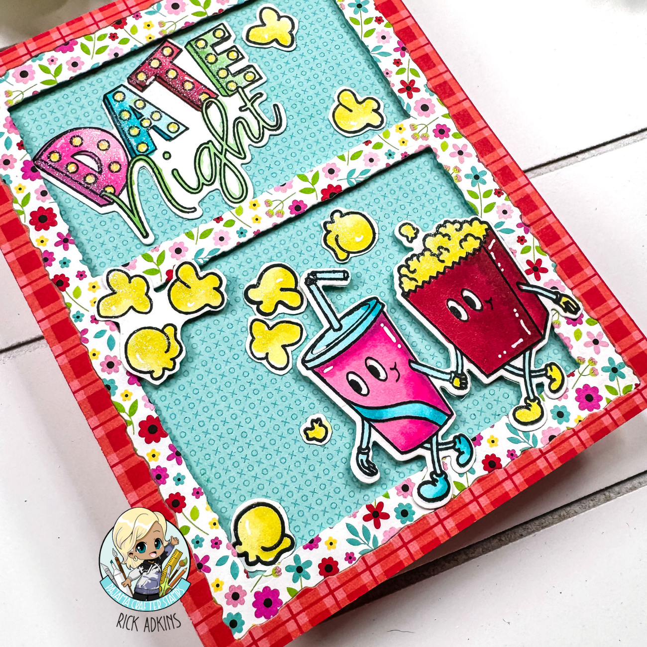 Create a Fun and Whimsical Card with Pajama Crafter Stamps’ Date Night Stamp Set