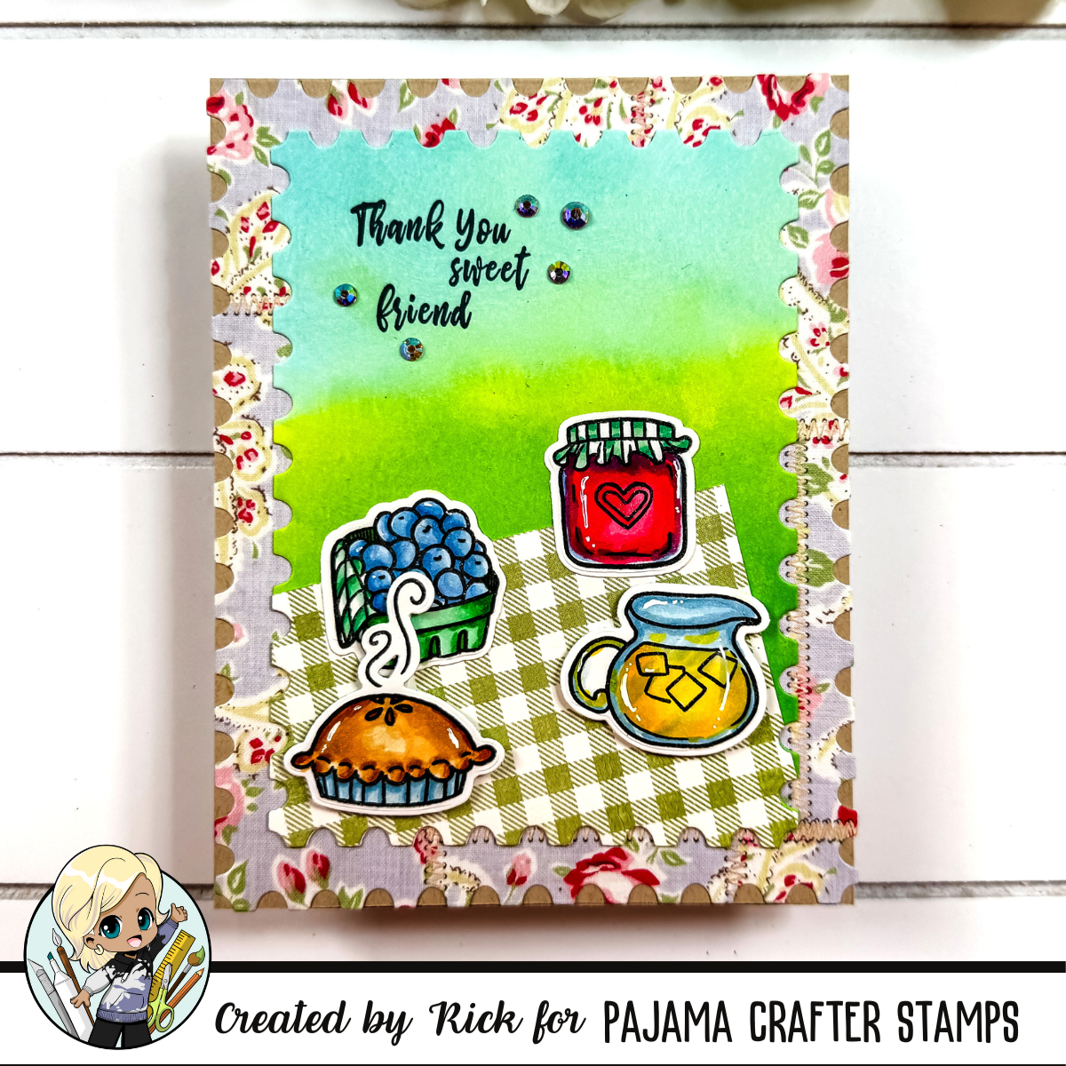 Easy Summer Picnic Friendship Card: Featuring Berry Sweet Fruit Treats Stamps & Dies