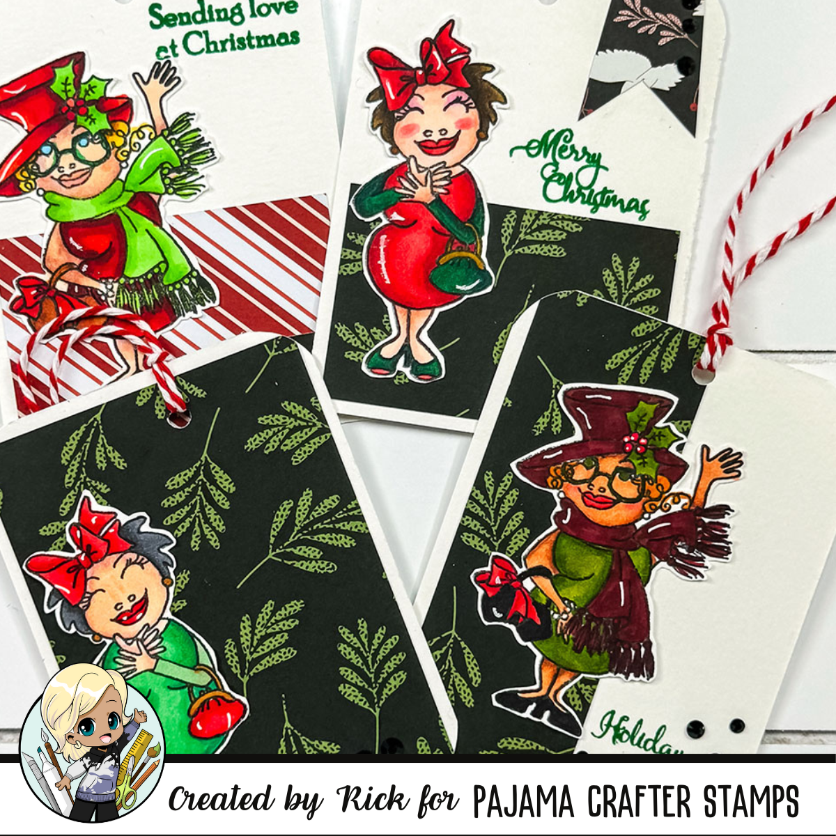 Get Festive with Unique Holiday Gift Tags: Featuring Pajama Crafter Stamps’ Snow Lady Stamp Set