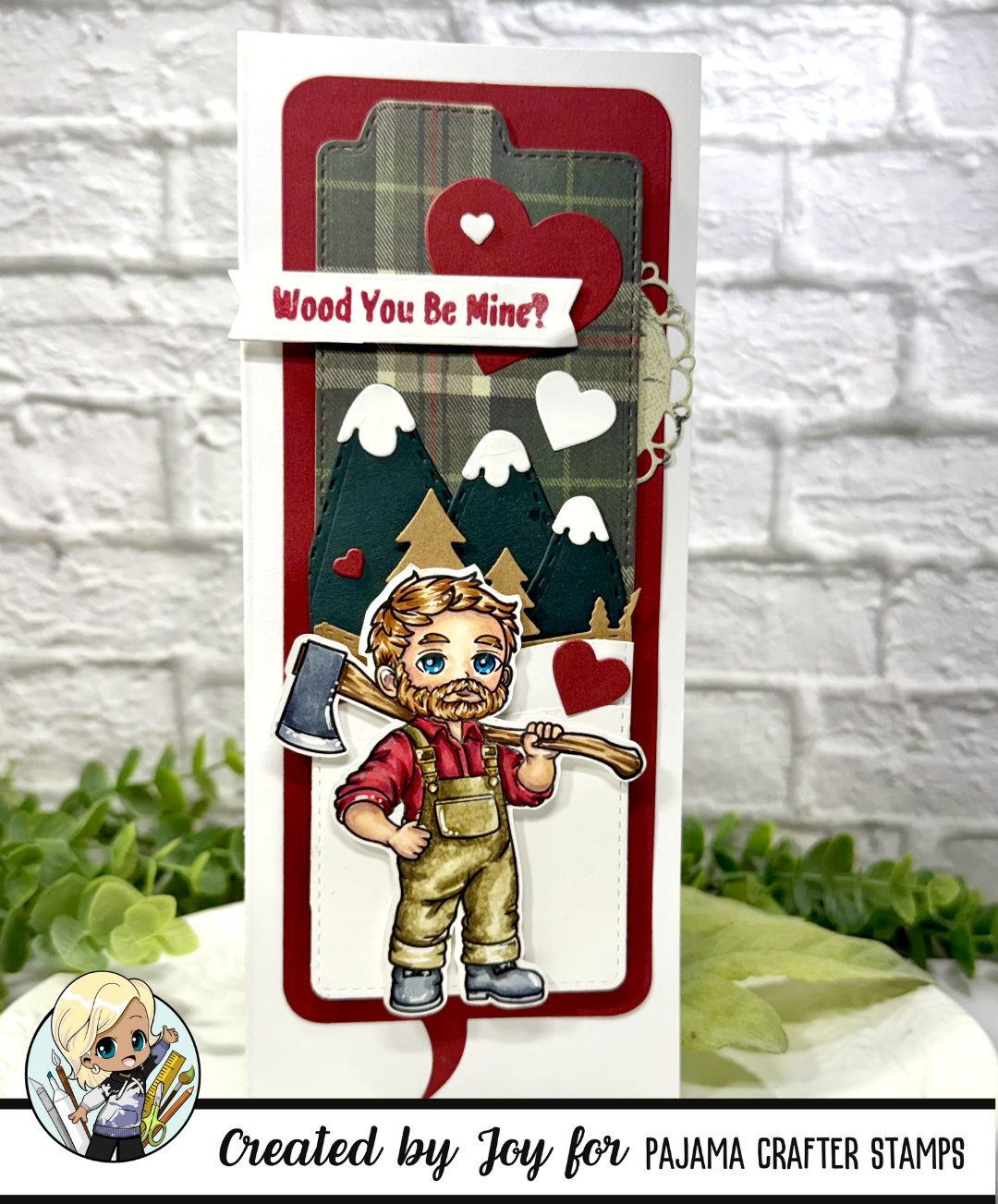 Lumberjack Inspired Valentine’s Day Card